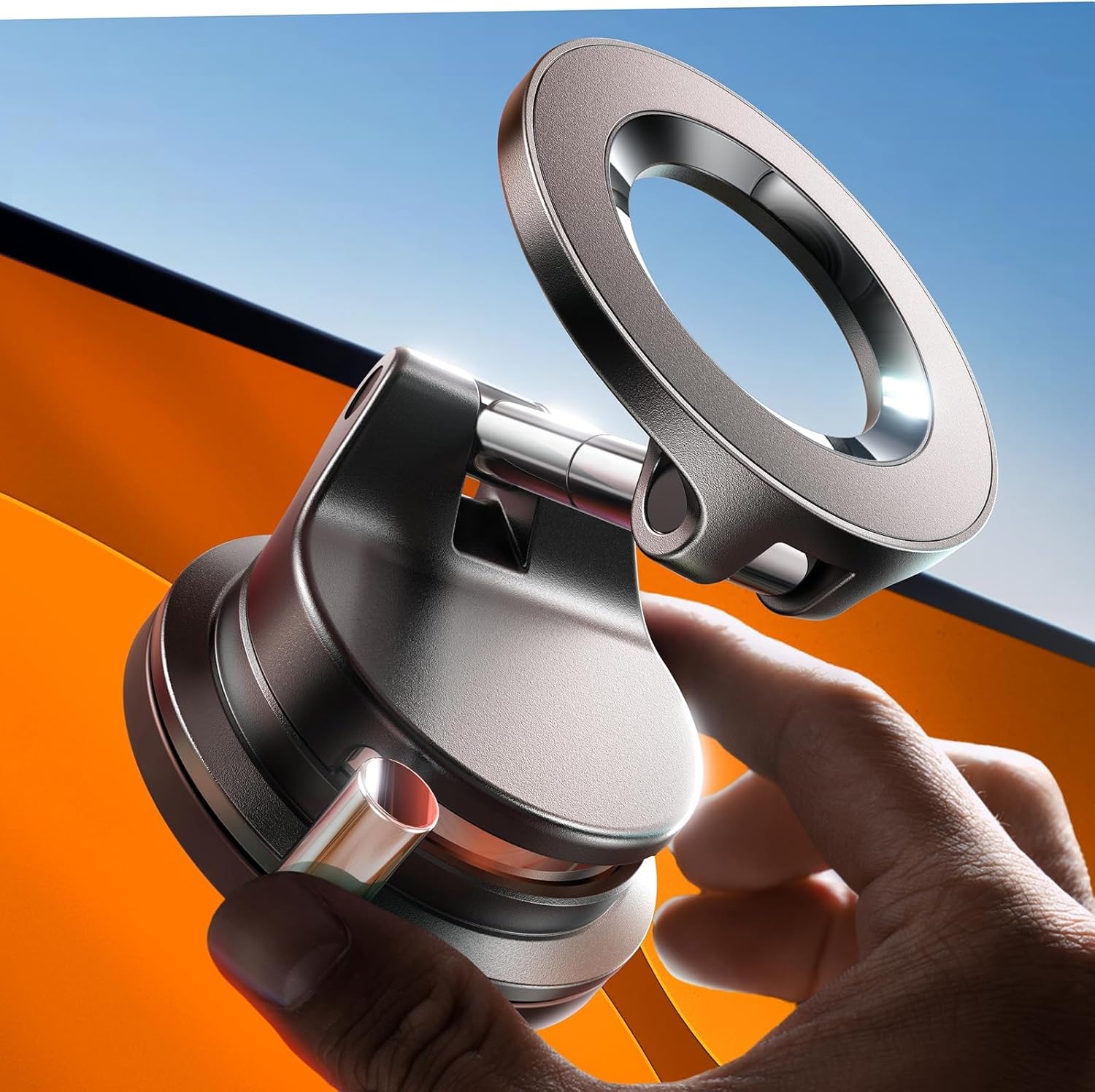 Auto-Vacuum MagSafe Car Mount | Electric Suction Phone Holder 🚗